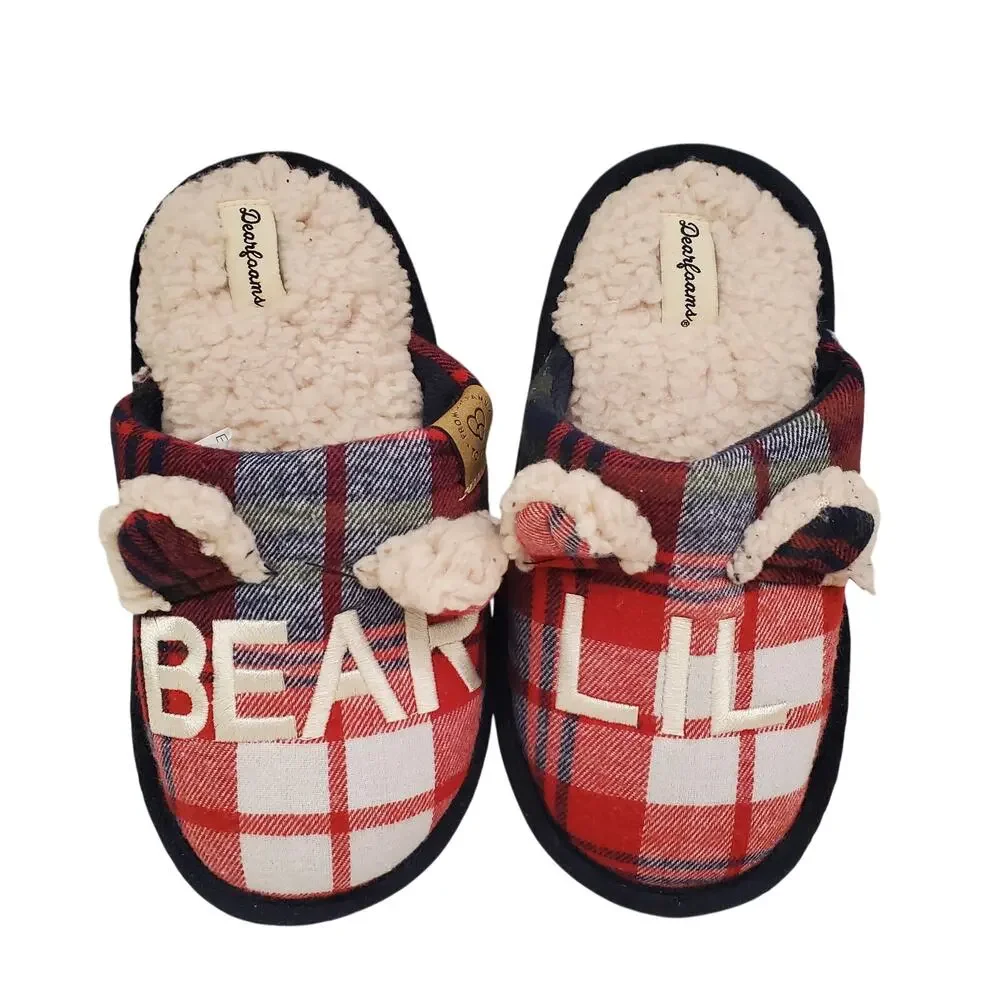 Dearfoams Memory Foam Lil Bear Slippers Limited Edition Size 11/12 Youth
